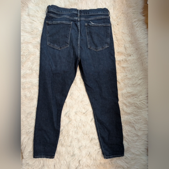 Agolde Women's Nico HighRise Slim Fit dark blue Jean buttonfly sz 31 - Picture 2 of 7